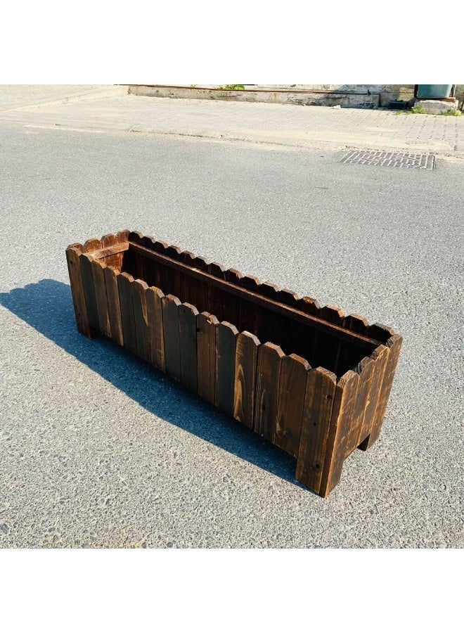 HOME TASTE صندوق زهور خشبي فاخر للحدائق الداخلية والخارجية - مثالي للزهور والأعشاب والأشجار الصغيرة - عزز شرفتك أو شرفتك أو واحتك في الحديقة - Image 3