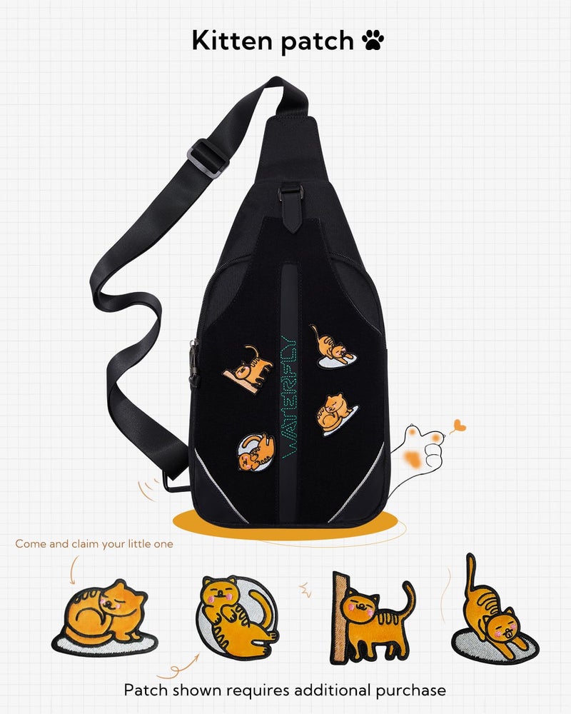 WATERFLY Medium Crossbody Sling Backpack Anti Theft Backpack for Traveling Chest Shoulder Bag - Image 2