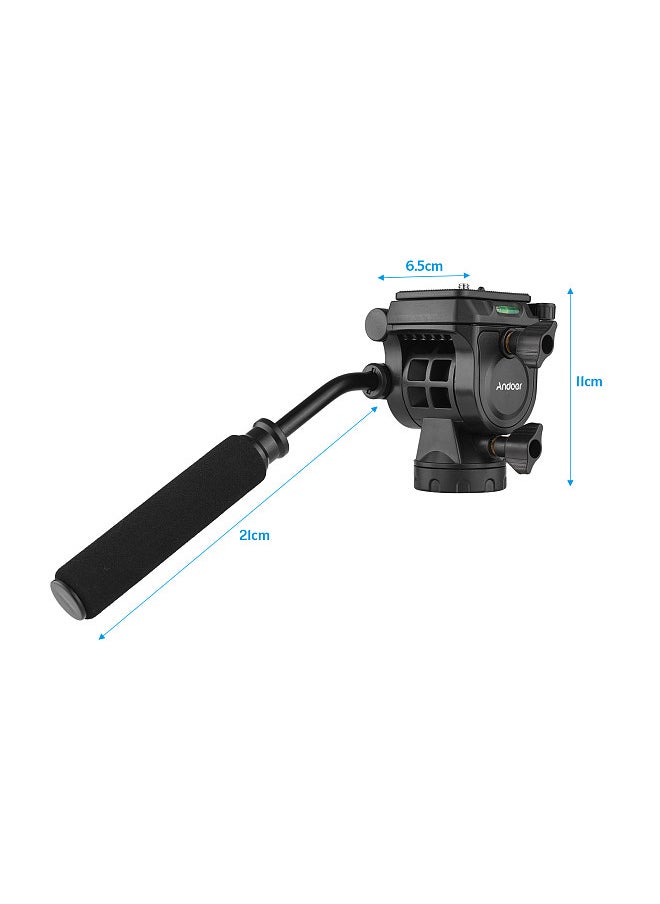 ANDOER Fluid Hydraulic Ball Head Panoramic Photography Max. Load 5KG with Handle for 1/4 inch Screw Camera Camcorder and 3/8 inch Monopod Tripod  - Image 3