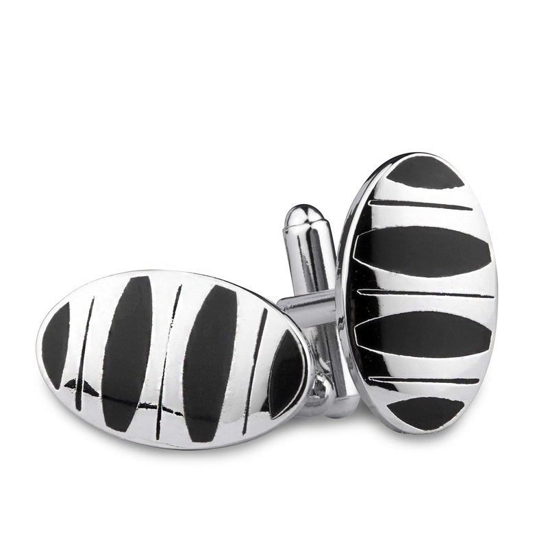 Kovove The Embellished Black Cufflinks for Men - Image 1