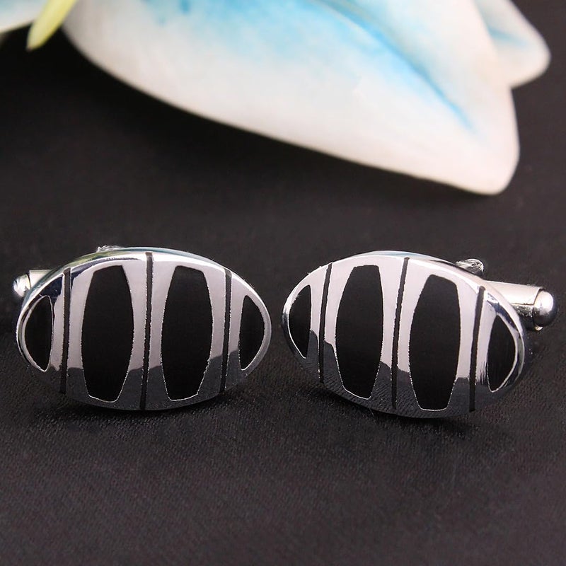 Kovove The Embellished Black Cufflinks for Men - Image 2