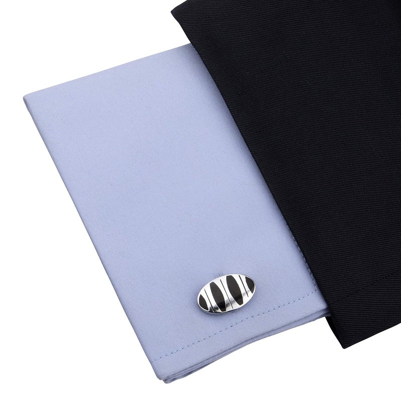 Kovove The Embellished Black Cufflinks for Men - Image 4