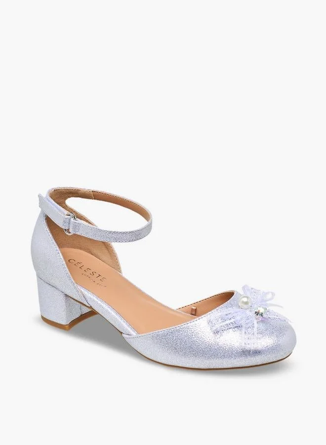 سيليست Girls Bow Embellished Block Heel Sandals