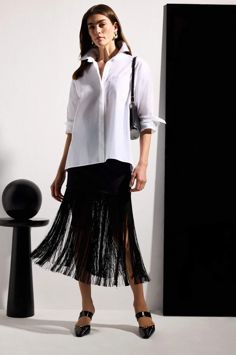 ديفاكتو Pencil Skirt Taffeta Normal Waist Mini Skirt