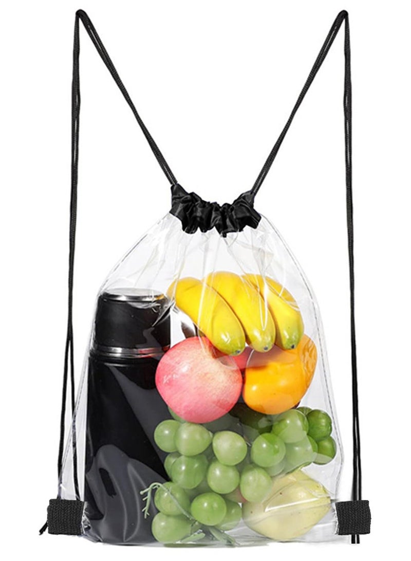 SUNSAR Clear PVC Drawstring Backpack, Waterproof and Foldable , for Sports, Swim Events, Stadiums and Gyms - Image 1