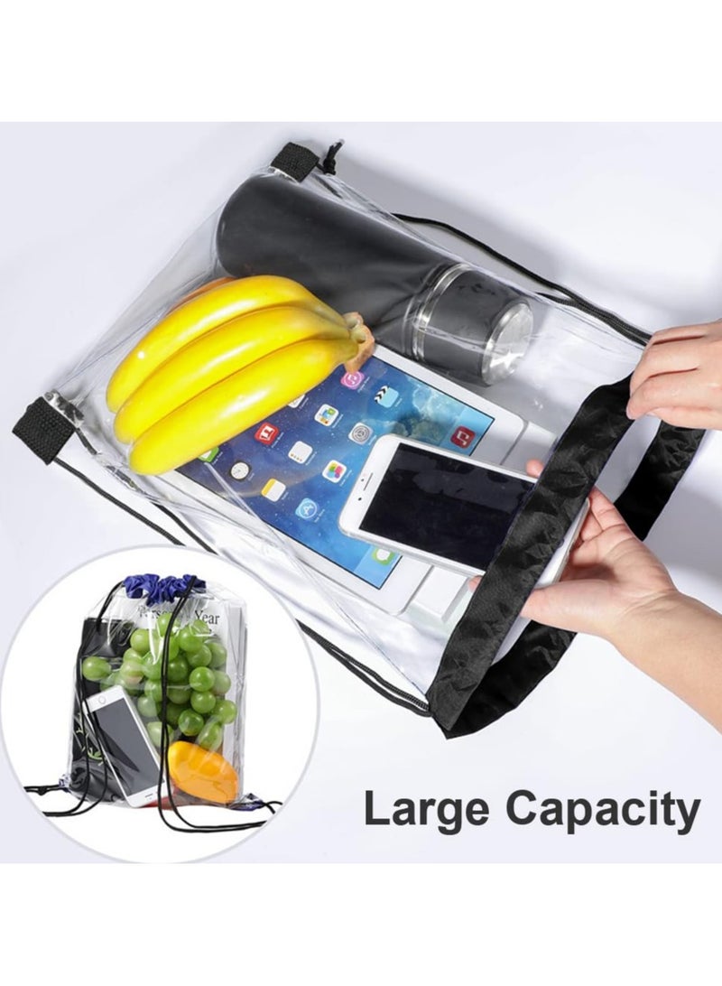 SUNSAR Clear PVC Drawstring Backpack, Waterproof and Foldable , for Sports, Swim Events, Stadiums and Gyms - Image 3