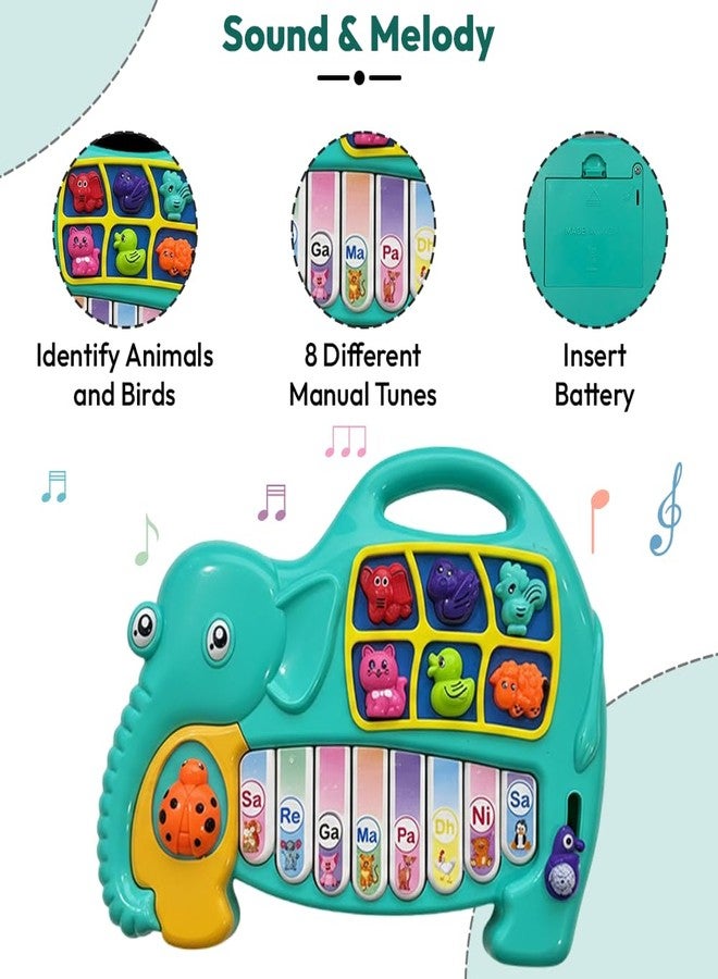 StarAndDaisy Musical Piano for Babies, Animal Voice Sound Toy Piano with Colorful Keys, Animal Shape Activity Toy for Kids with Light & Sound, Early Learning Toys for Toddlers. - Image 3