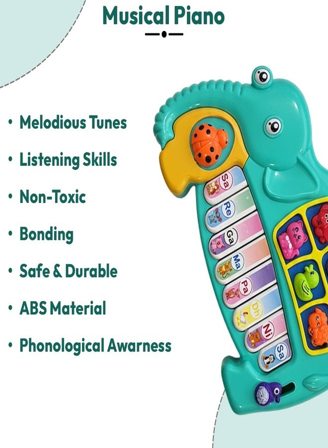 StarAndDaisy Musical Piano for Babies, Animal Voice Sound Toy Piano with Colorful Keys, Animal Shape Activity Toy for Kids with Light & Sound, Early Learning Toys for Toddlers. - Image 2