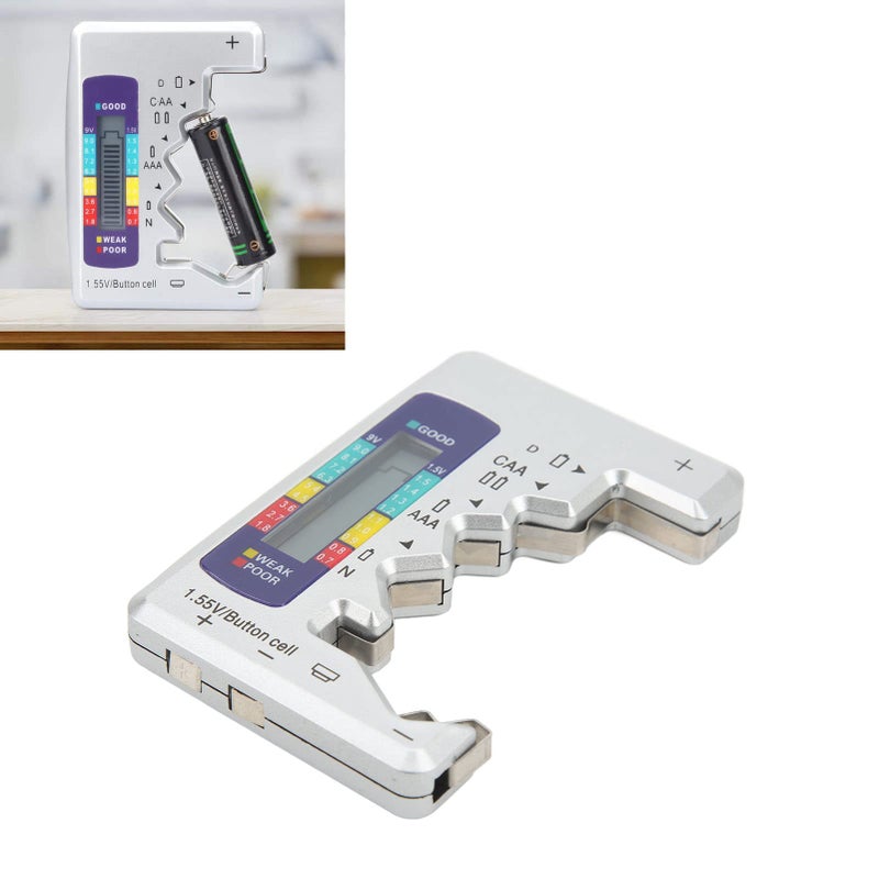 Black Digital Battery Capacity Tester LCD Analyzer For D C N AAA 9V Button Cell - Image 4