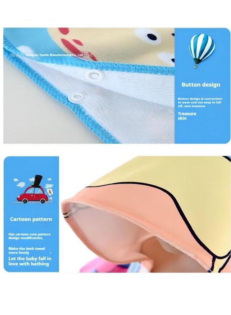 Y&D Baby Hooded Towel with Unique Animal Design Ultra Soft Thick Cotton Bath Towel for Newborn Highly Absorbent Bathrobe Blanket Toddlers Shower Gifts for Newborns or Adolescents - Image 4