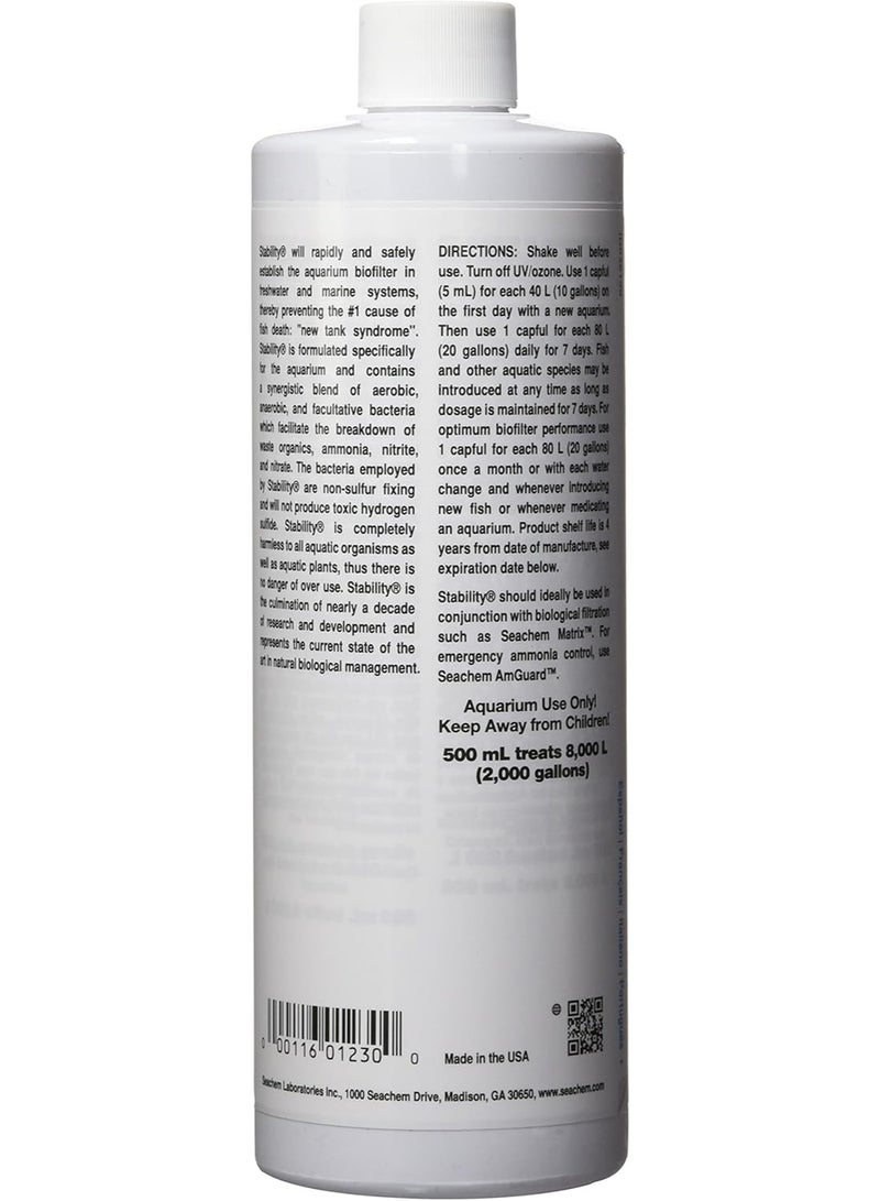 Seachem Stability Fish Tank Stabilizer - For Freshwater and Marine Aquariums, 16.9 Fl Oz (Pack of 1) - Image 3