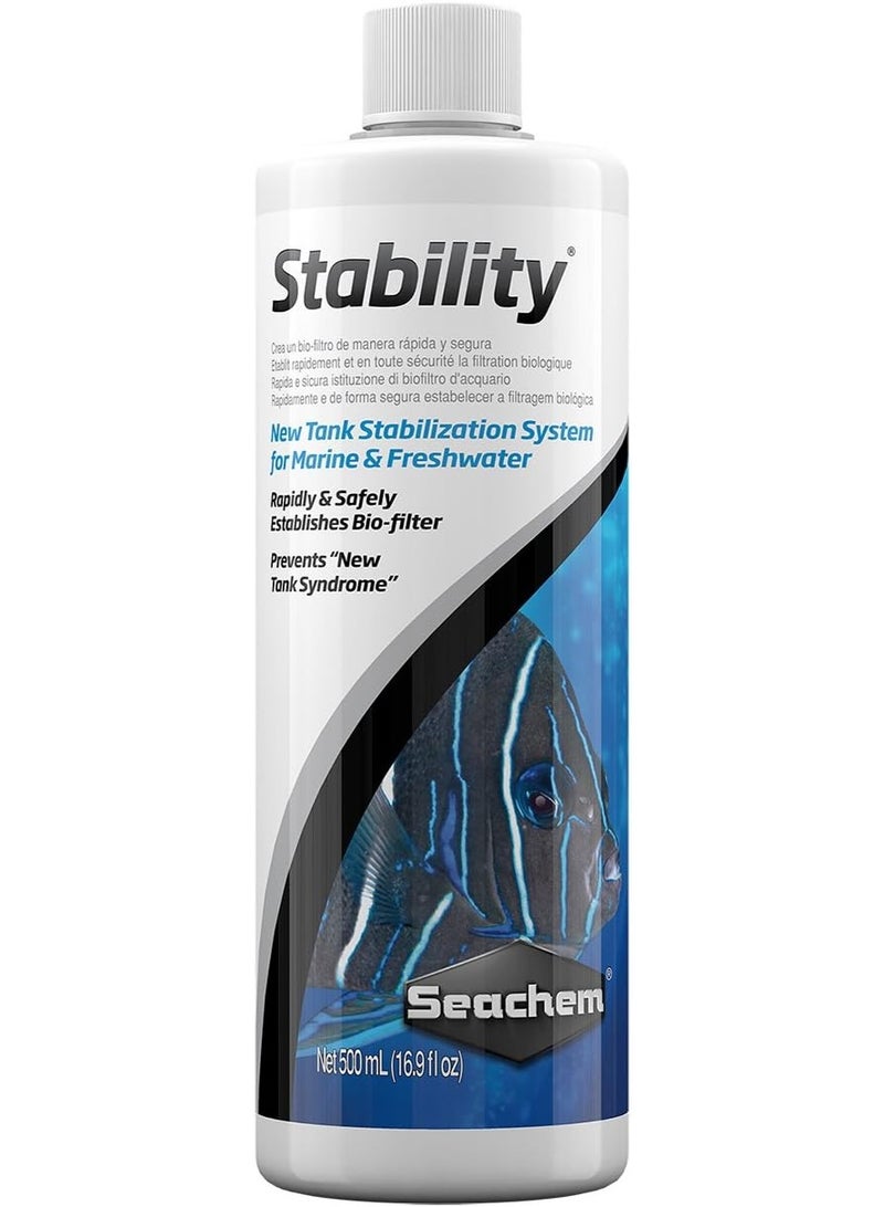 Seachem Stability Fish Tank Stabilizer - For Freshwater and Marine Aquariums, 16.9 Fl Oz (Pack of 1) - Image 1