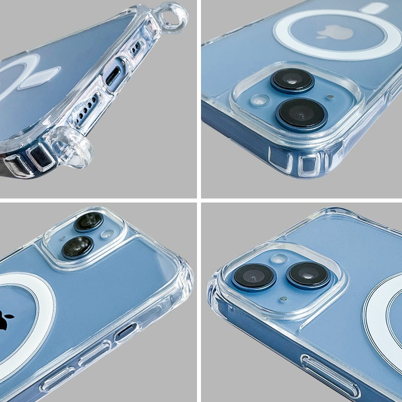 Magnetic suction mobile phone case 13 Apple 14 applicable iphone15 protective case integrated lanyard slung Apple 15 mobile phone case - Image 3