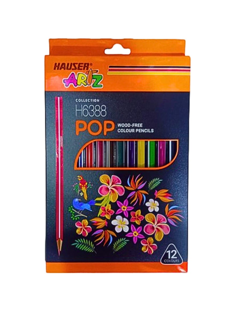 HAUSER Wood Free Colour Pensils Pop 12pcs - Image 1