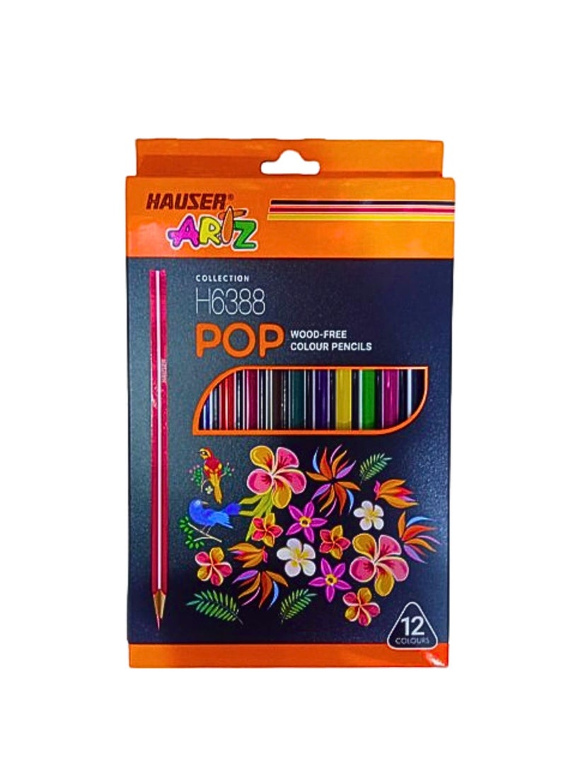 HAUSER Wood Free Colour Pensils Pop 12pcs - Image 2