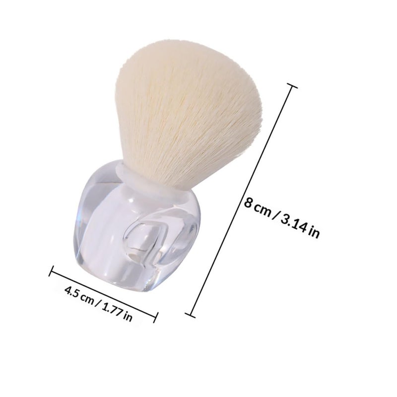Fluffy Loose Powder Blush Brush with Handle and White Faux Wool, Soft Makeup Brush Tool for Women’s Cosmetics, Suitable for Foundation and Blending Powder Application - Image 2