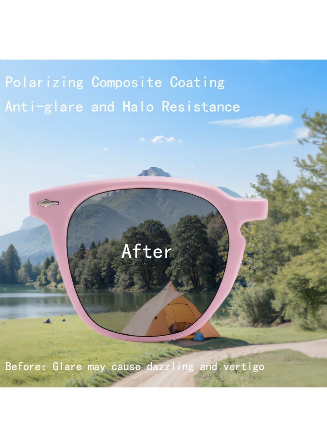 Children's polarized silicone sunglasses, unisex for children aged 2 to 12 years old, come with a matching glasses case and are an ideal option for outdoor sunny activities, beach and pool use. - Image 2