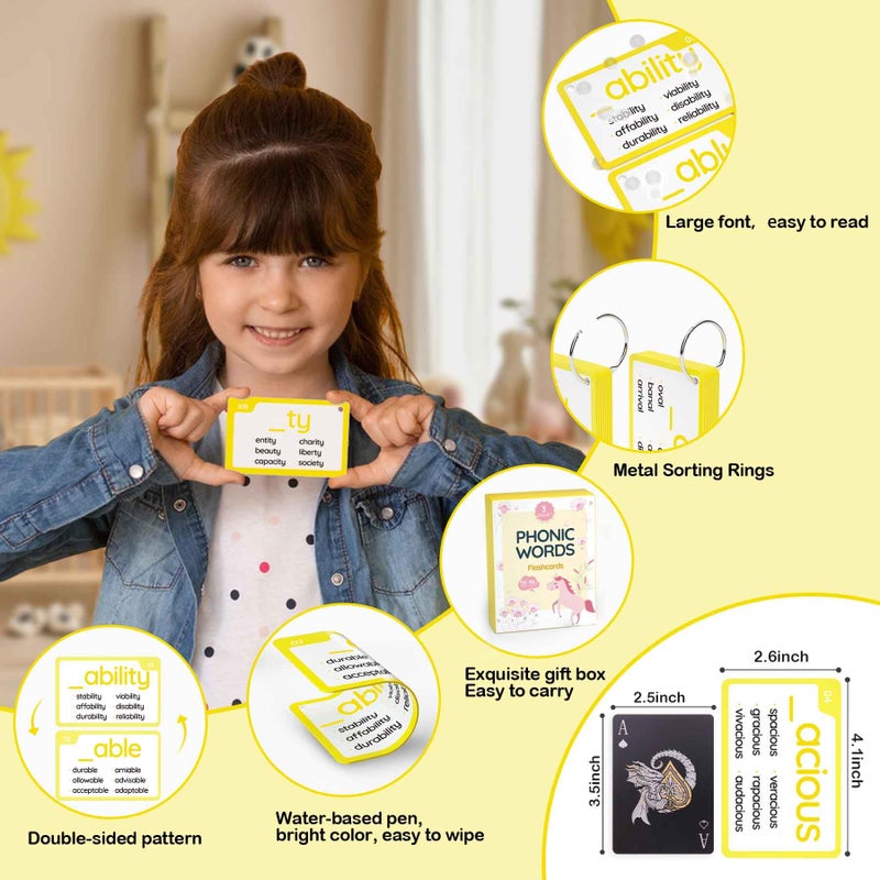 WJPC 116 SET PHONICS FASIX WALDS FLASH CARDS تنهدات بطاقات فلاش بطاقات فلاش صوتية لبطاقات فلاش ل 7 8 9 10 11 12 سنة 2nd 3rd 4th الصف الخامس الأولاد والبنات والأطفال التعلم الكتابة القراءة - Image 4