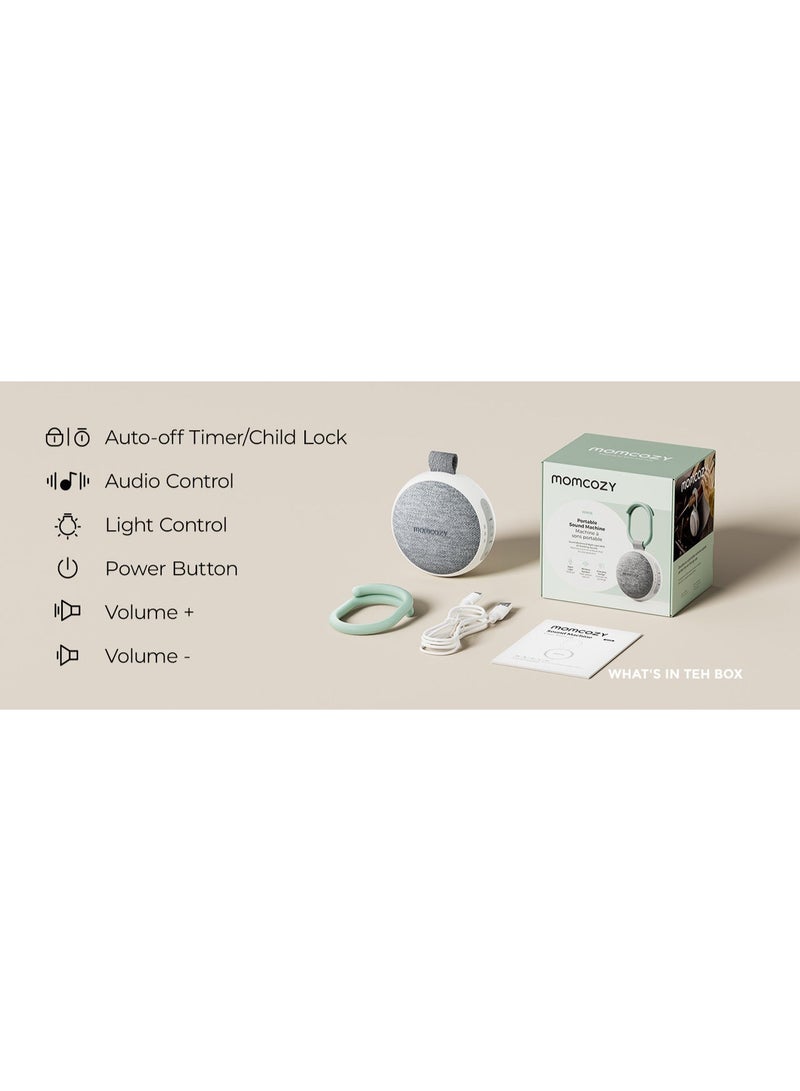 Momcozy Portable Sound Machine with Night Light, White Noise Sound Machine for Baby - Image 2