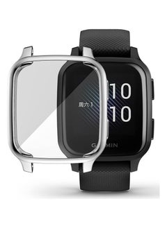 Compatible with Garmin VENO SQUARE MUSIC Waterproof Protective Case Soft TPU Plated All Around Scratch-Proof Screen Protector Cover for Garmin VENO SQUARE MUSIC (Silver)