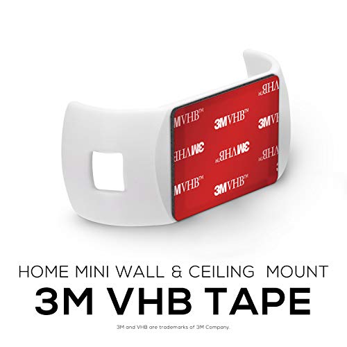 BRAINWAVZ Screwless Wall & Ceiling Mount for Google Home Mini, Stick On Holder - Easy Install, No Tools, by Brainwavz (GMN01) (White) - Image 3