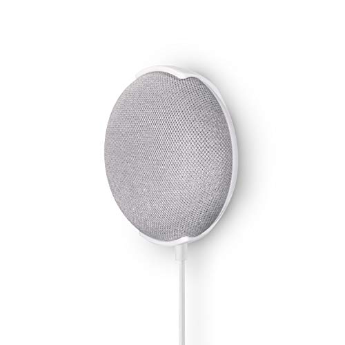 BRAINWAVZ Screwless Wall & Ceiling Mount for Google Home Mini, Stick On Holder - Easy Install, No Tools, by Brainwavz (GMN01) (White) - Image 1