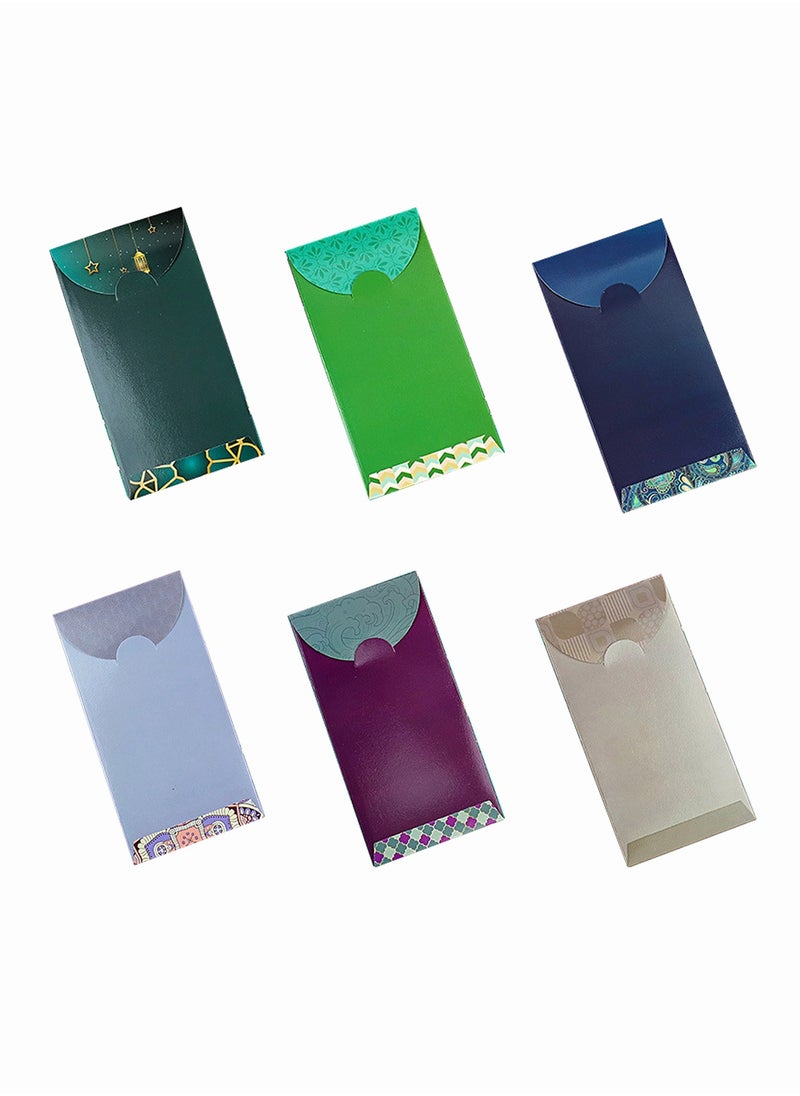 SänHahn - Eid Mubarak Money Envelopes Gold Printed Ramadan Lucky Cash Gift Envelope Cash Envelopes for Currency Gift Card Eid Decor (18 Pcs,Multicolor) - Image 1