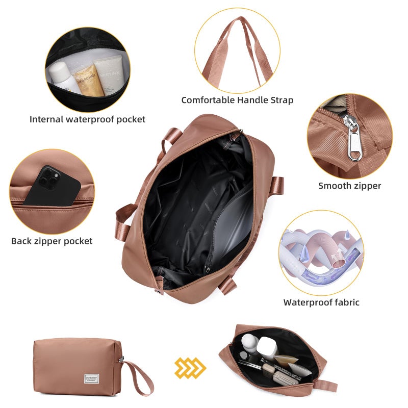 LARVENDER Luggage Sets 3 Piece, Hardside PP Carry On Suitcase with 360Â° Spinner Wheels TSA Lock Luggage Sets for Women, Mocha - Image 3