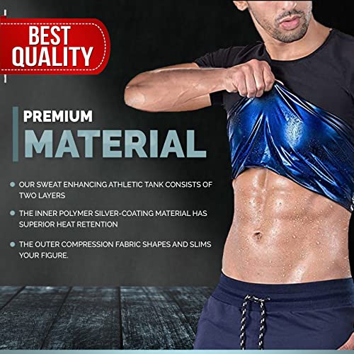 OLSIC Sweat Shapewear Vest Belt for Men, Polymer Shapewear, Workout for Weight Loss Waist Body Slimming, Trainer (S/M) Black - Image 5