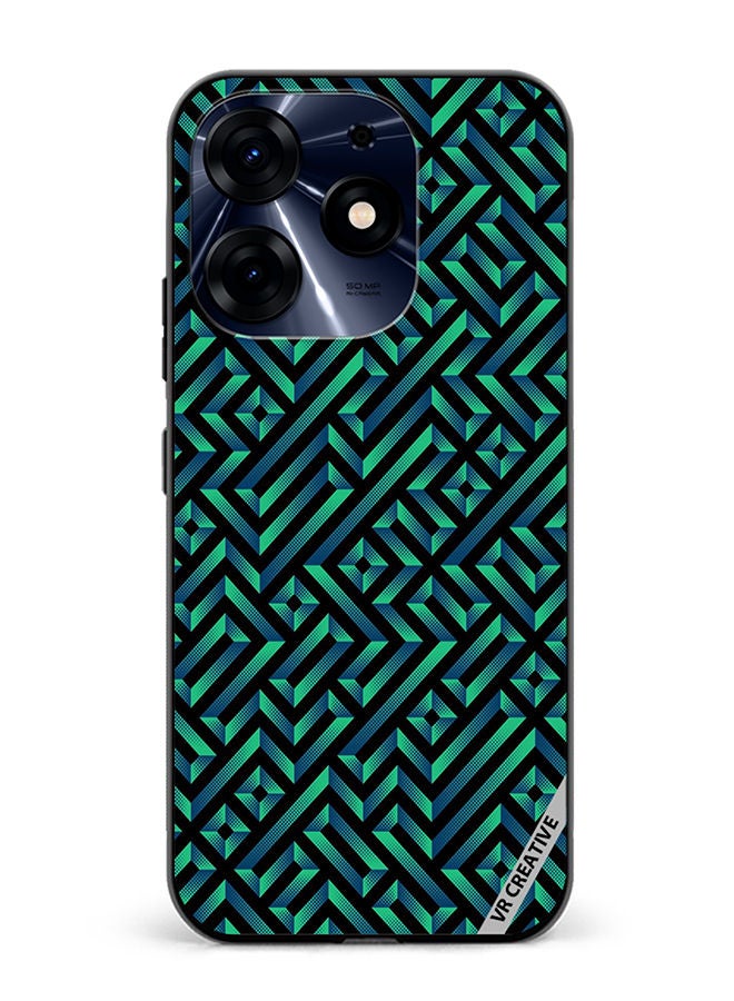 VR CREATIVE Protective Case Cover For Tecno Spark 10 Pro Geometric Pattern Design Multicolour - Image 1