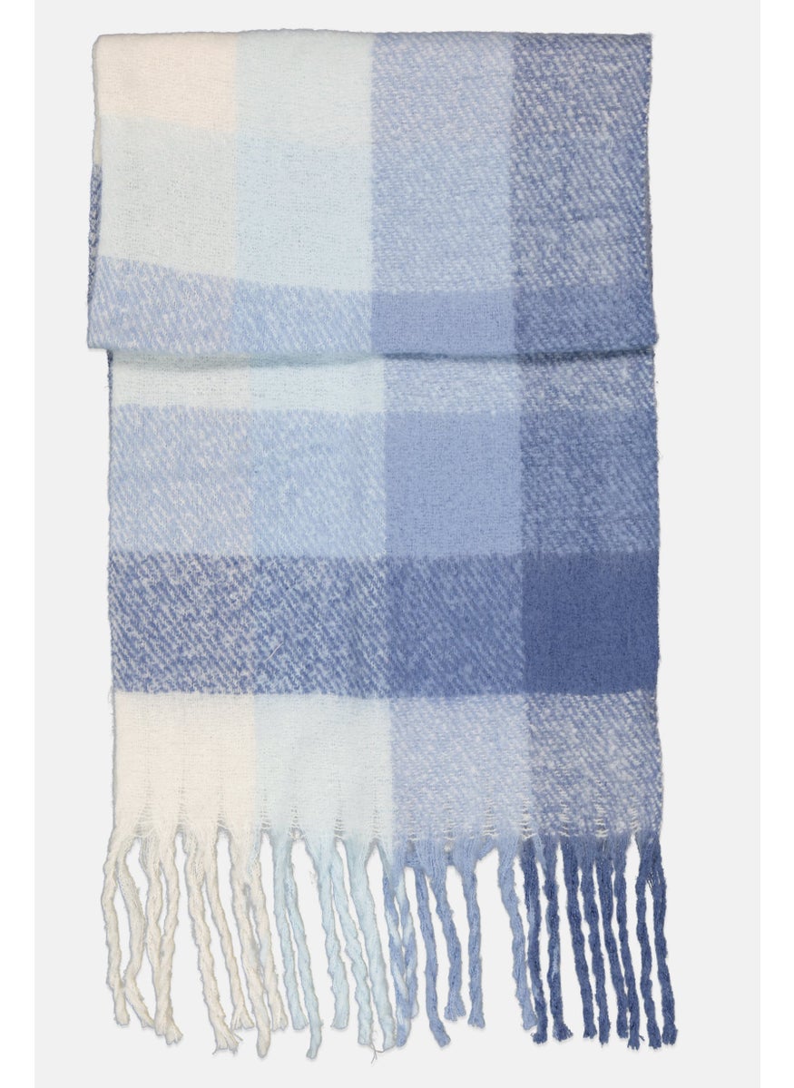 London Fog Women Textured Scarf 190 x 74 cm, Blue  - Image 2