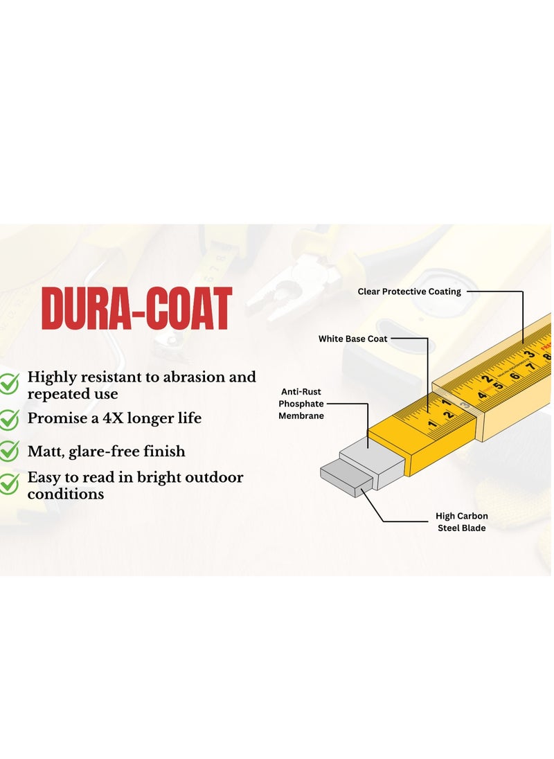 Home Care - Heavy Duty Auto Lock Steel Measure Tape  5 Meter - Image 1