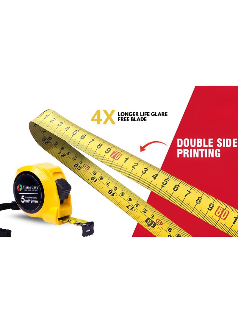 Home Care - Heavy Duty Auto Lock Steel Measure Tape  5 Meter - Image 1
