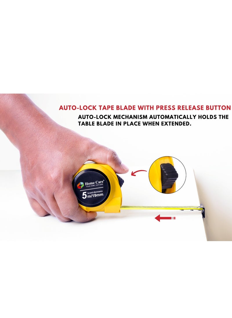 Home Care - Heavy Duty Auto Lock Steel Measure Tape  5 Meter - Image 1