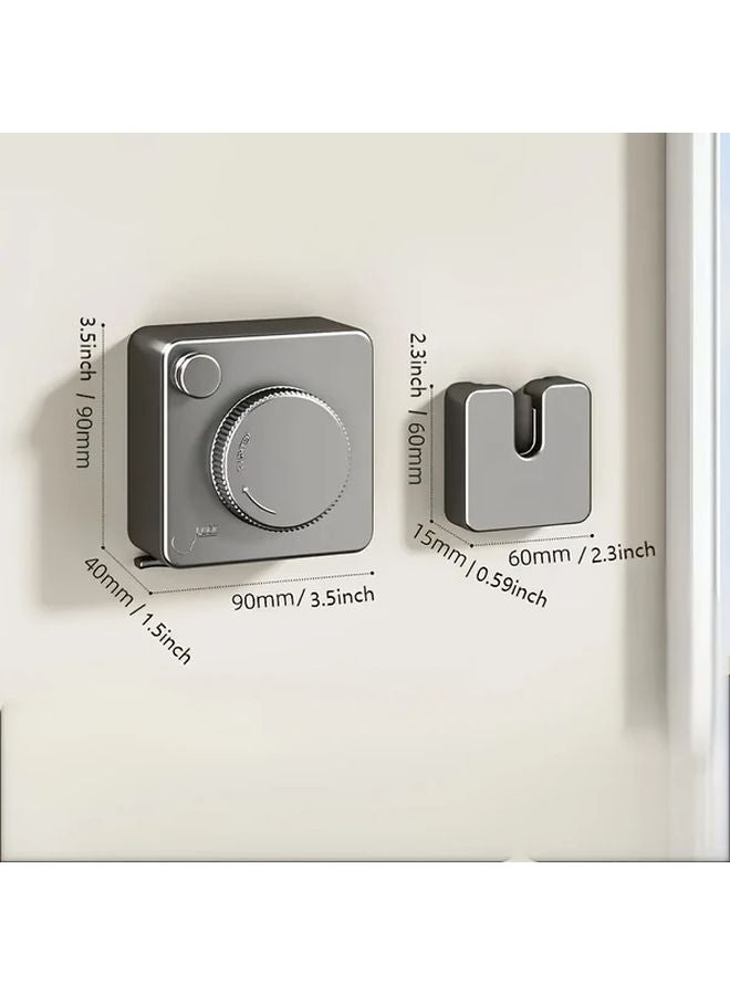 Retractable Black Stainless Steel Clothes Drying Rope Indoor Balcony Hanging Rack - Image 3