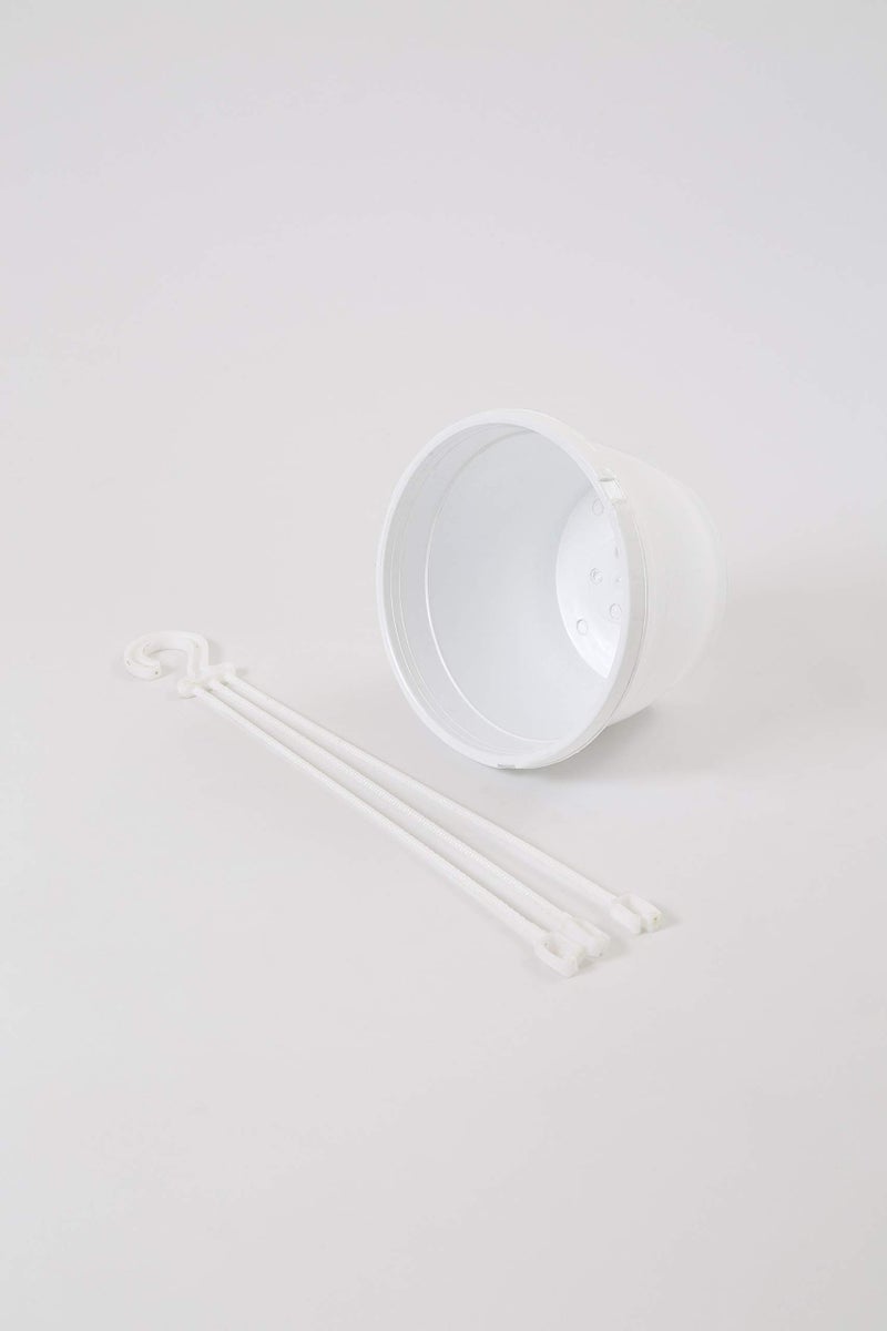 CAPPL 7 Inch Hanging Pot, 6 Pcs, White Colour - Image 3