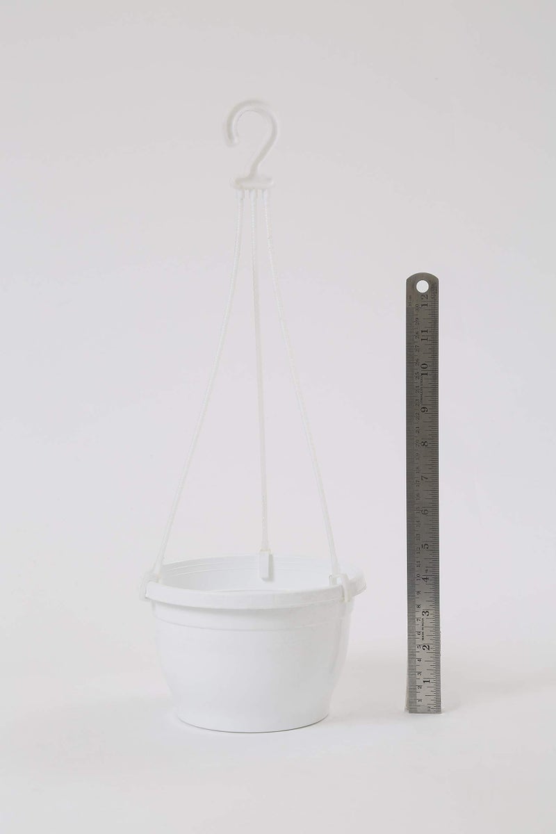CAPPL 7 Inch Hanging Pot, 6 Pcs, White Colour - Image 2