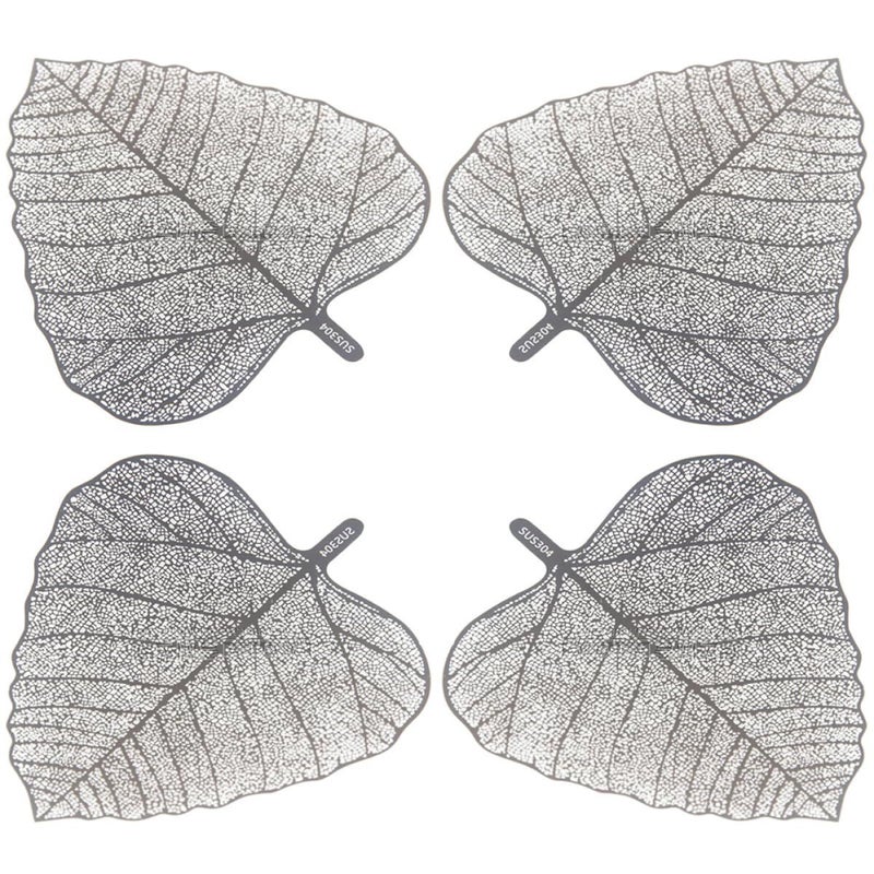Stainless Steel Tea Filters Leaf Shape Fine Mesh Infuser Strainer Set of 4 - Image 2