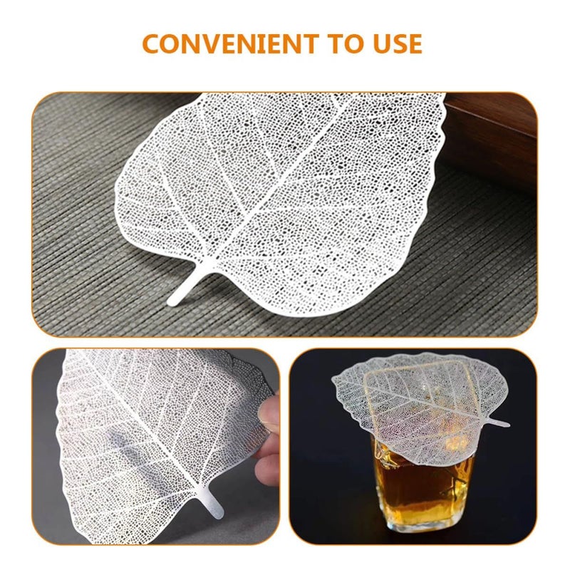 Stainless Steel Tea Filters Leaf Shape Fine Mesh Infuser Strainer Set of 4 - Image 4