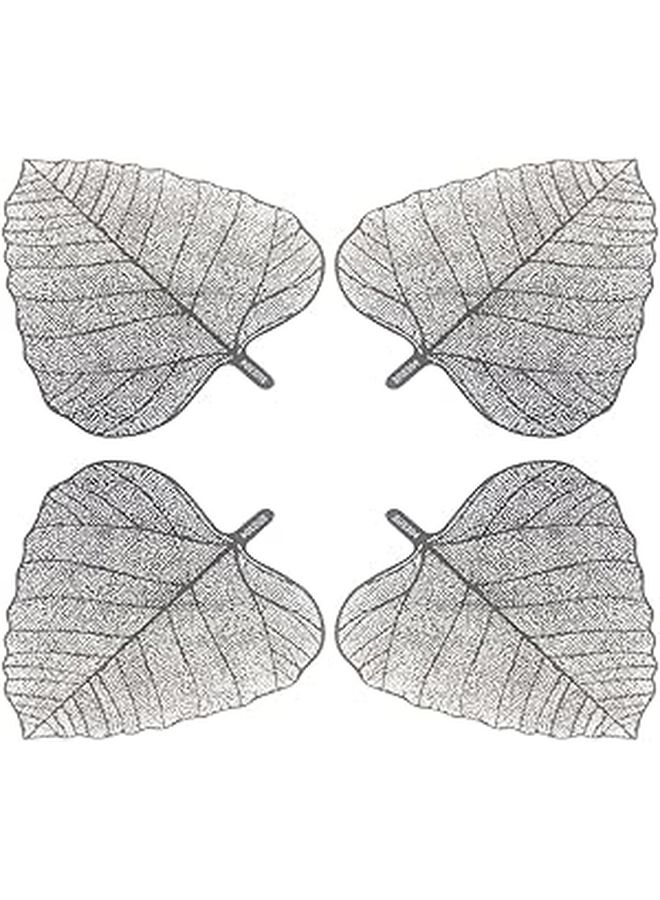 Stainless Steel Tea Filters Leaf Shape Fine Mesh Infuser Strainer Set of 4 - Image 1