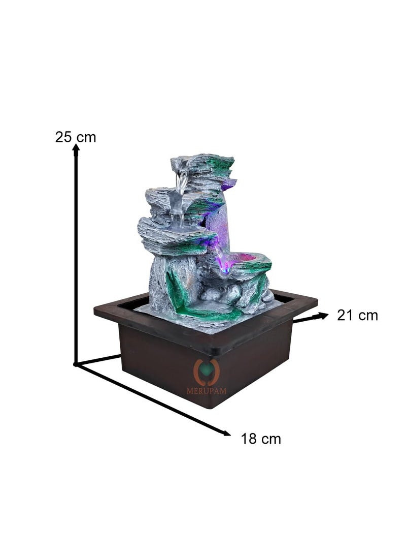 MERUPAM MERUPAM Stone Tabletop Waterfall Fountain Meditation Relaxing Indoor Decoration Zen Fountain for Home Office Bedroom Decoration  - Image 5