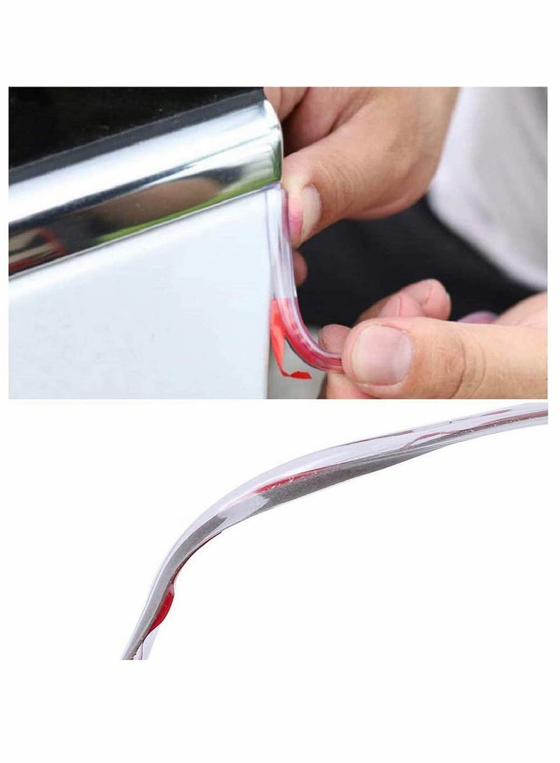 KASTWAVE Car Door Sill Protector, 16Ft Car Door Edge Guards Crash-proof Car Door Bumper for Most Car Clear, Full Shape Protects Edges of Vehicle on Trunk Lids Hoods Doors and Grilles - Image 3