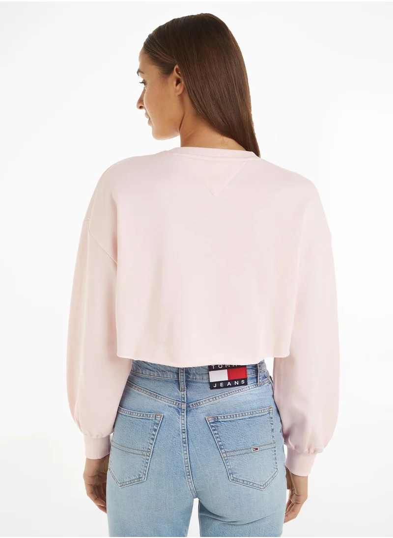 TOMMY JEANS Logo Graphic Crop Sweatshirt