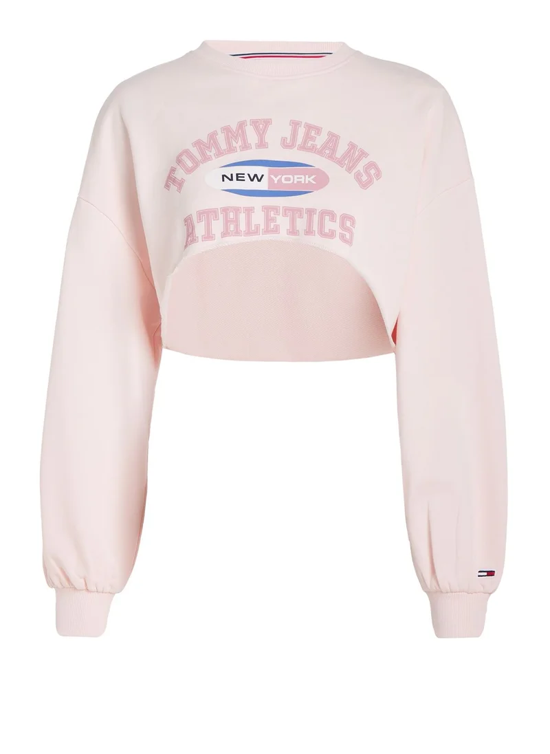 TOMMY JEANS Logo Graphic Crop Sweatshirt