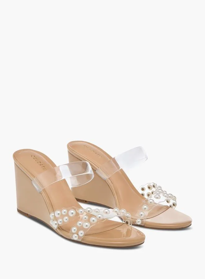 Celeste Womens Wedge Sandals With Slip On Closure