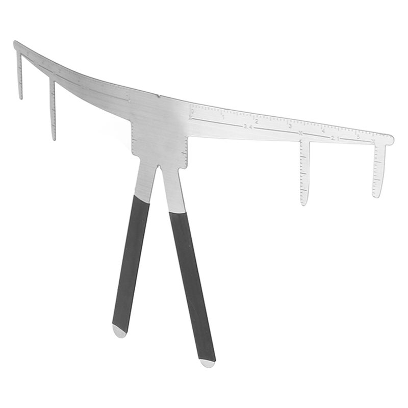 Stainless Steel Eyebrow Ruler Safe Lightweight Portable 3 Point Positioning Eyebrow Ruler - Image 5