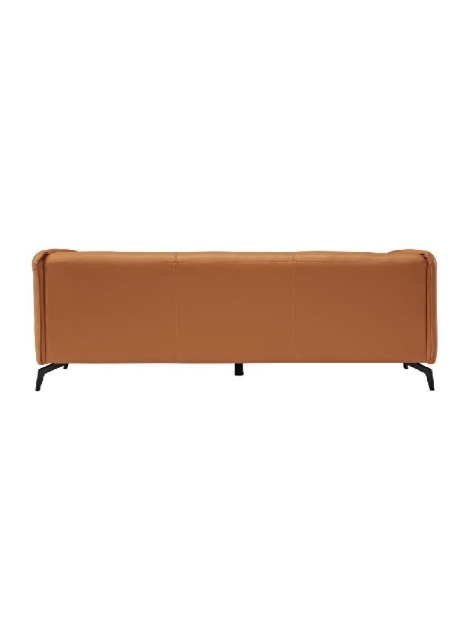 Micasa 3-Seater Elegant and Modern Design Leather Sofa Brown 72 x 86 x 207 cm ZM866 - Image 3