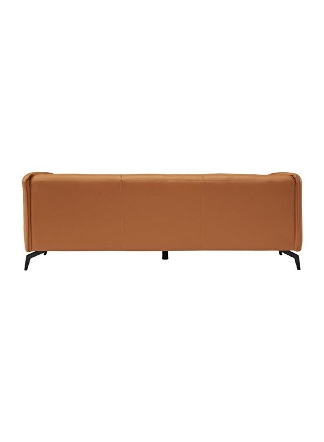 Micasa 3-Seater Elegant and Modern Design Top Grain Leather Sofa Brown 72 x 86 x 207 cm ZM866 - Image 3