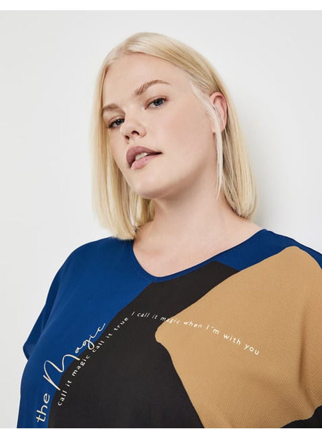 GERRY WEBER Short sleeve top in a mix of materials  - Image 4