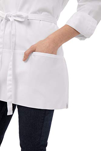 Chef Works Unisex Three Pocket Apron, White, One Size - Image 3